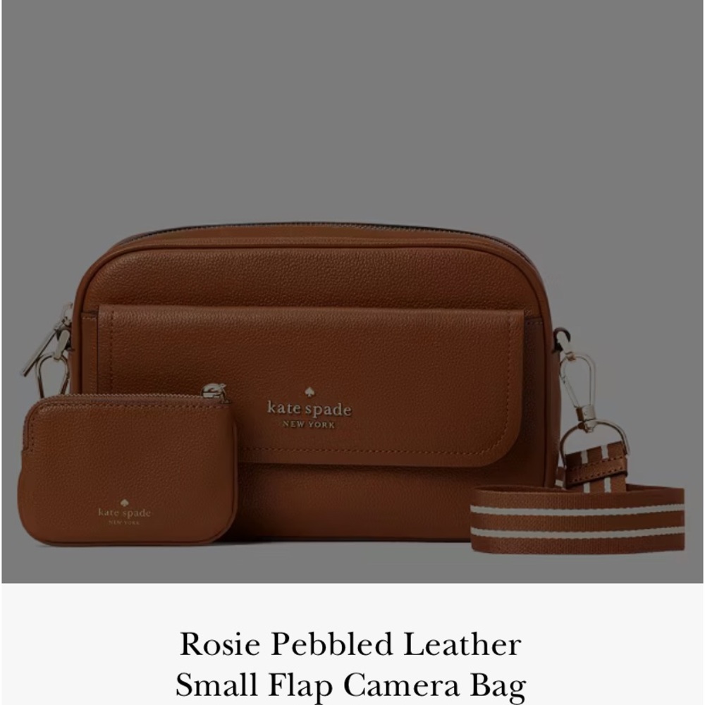 Kate Spade pebbled leather flip camera bag